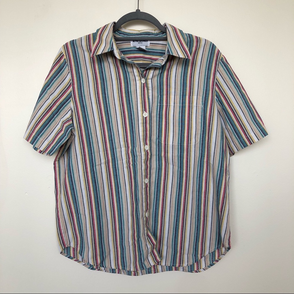 Vintage Striped Button Up